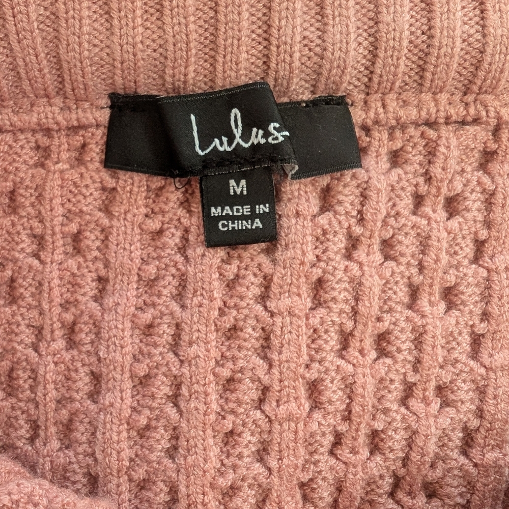 Pink Cable Knit Cardigan & Skirt Set - Picture 9 of 9